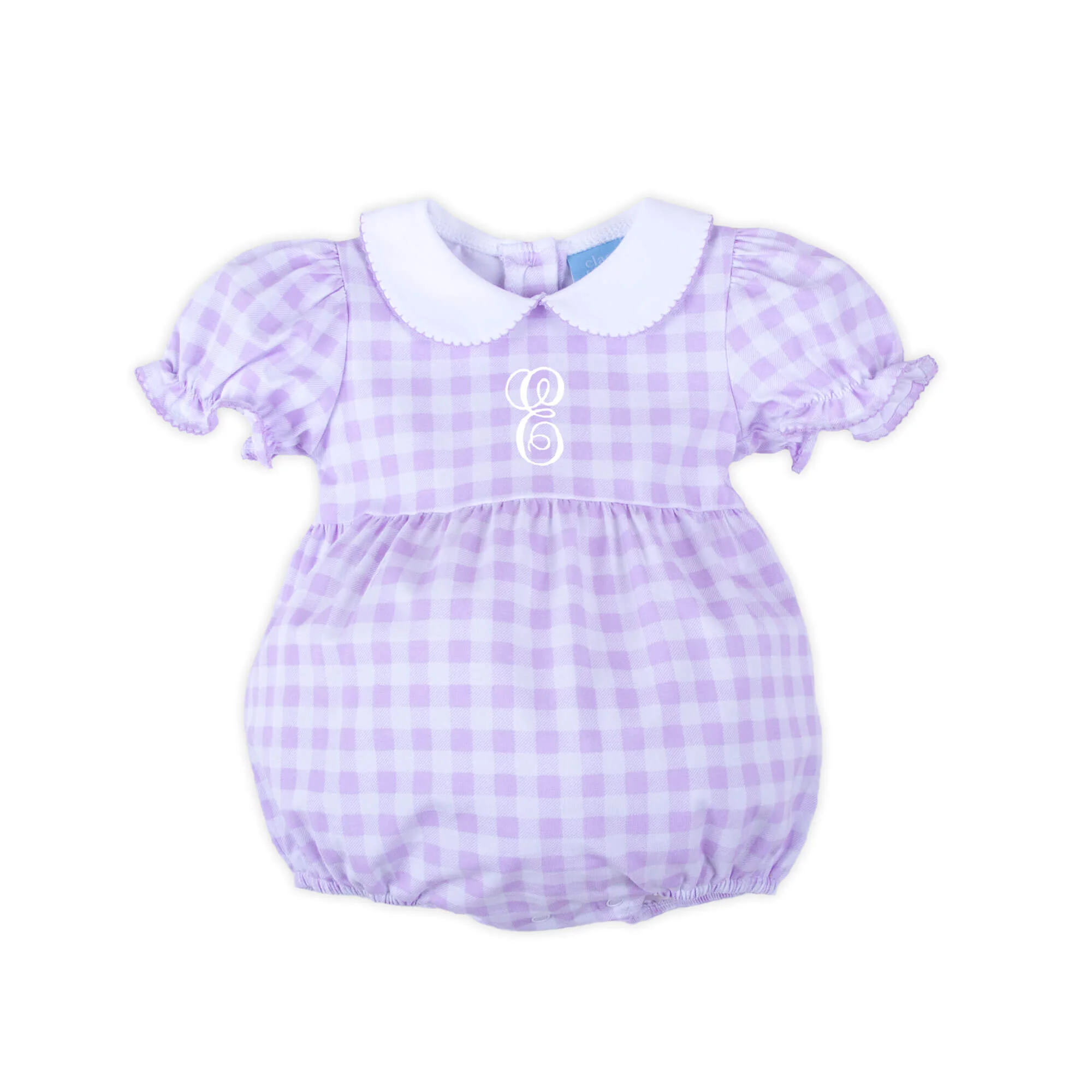Riley Gingham Knit Bubble Lavender