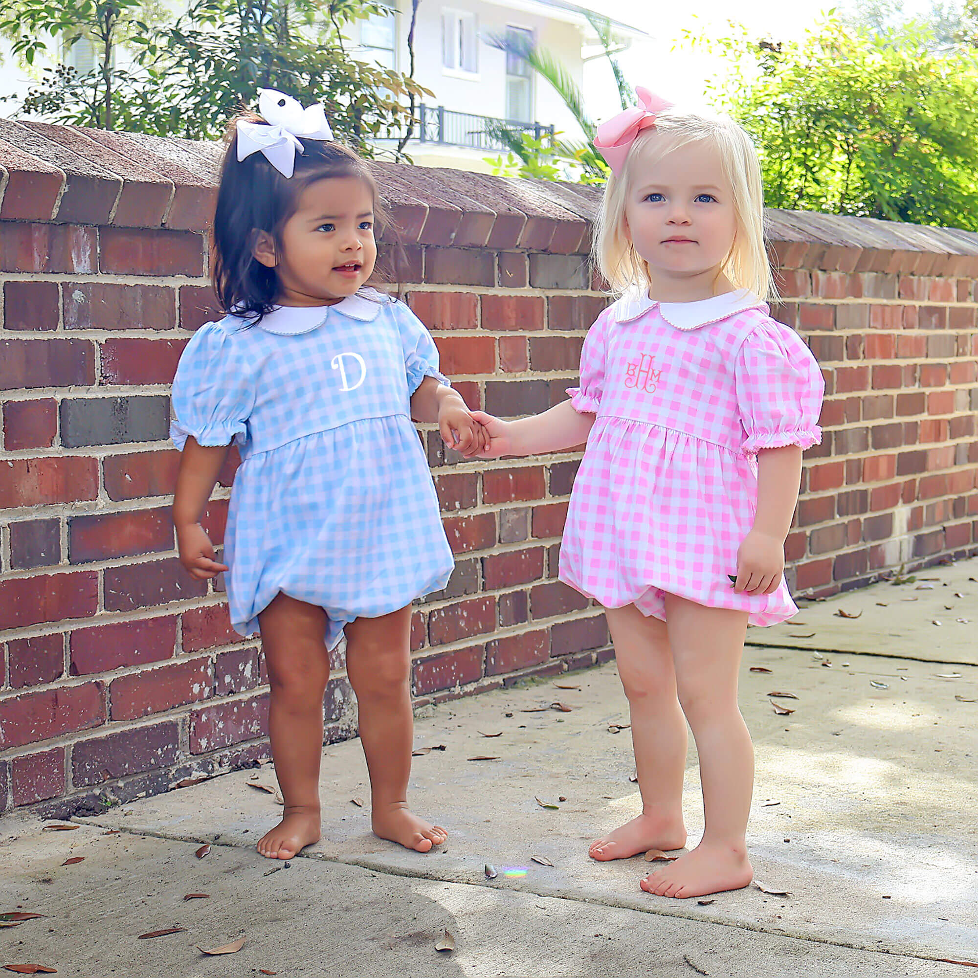 Riley Gingham Knit Bubble Pink - Image 4