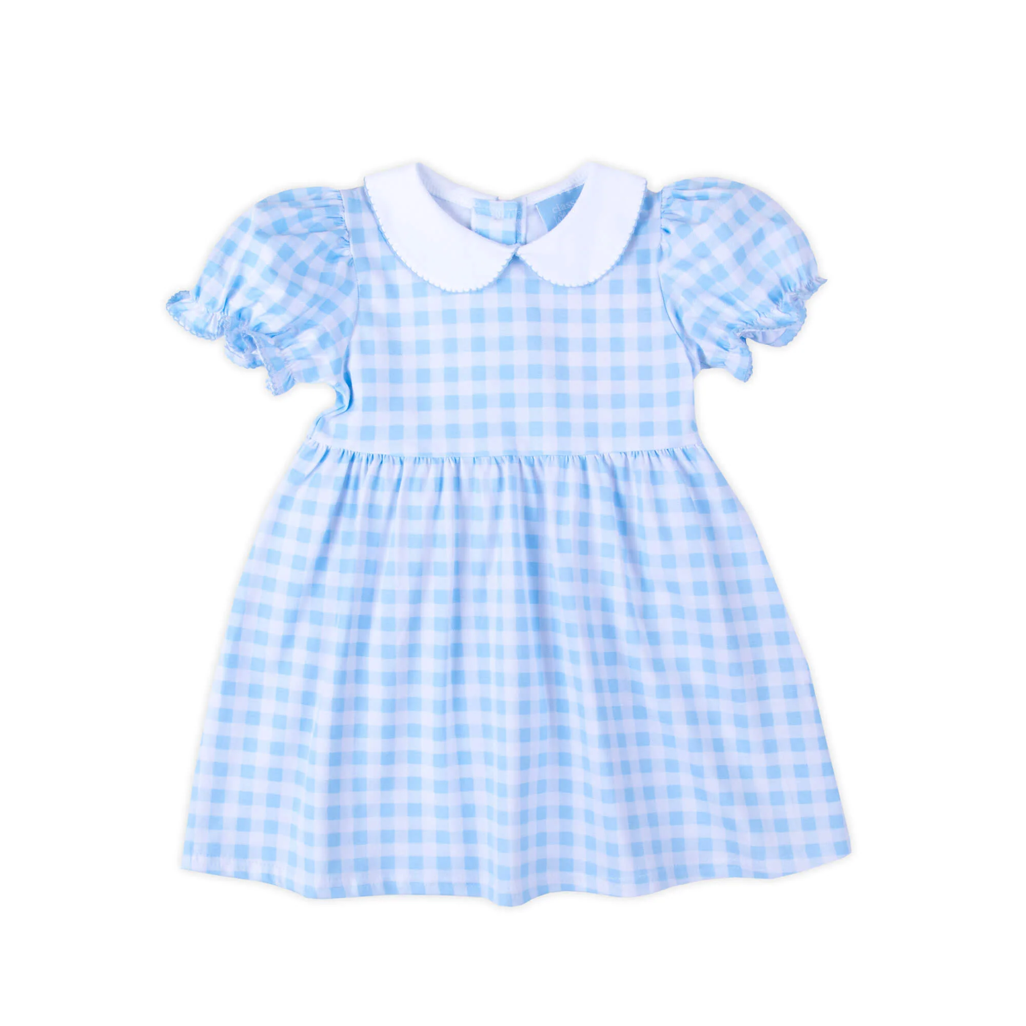 Riley Gingham Knit Dress Blue - Image 3