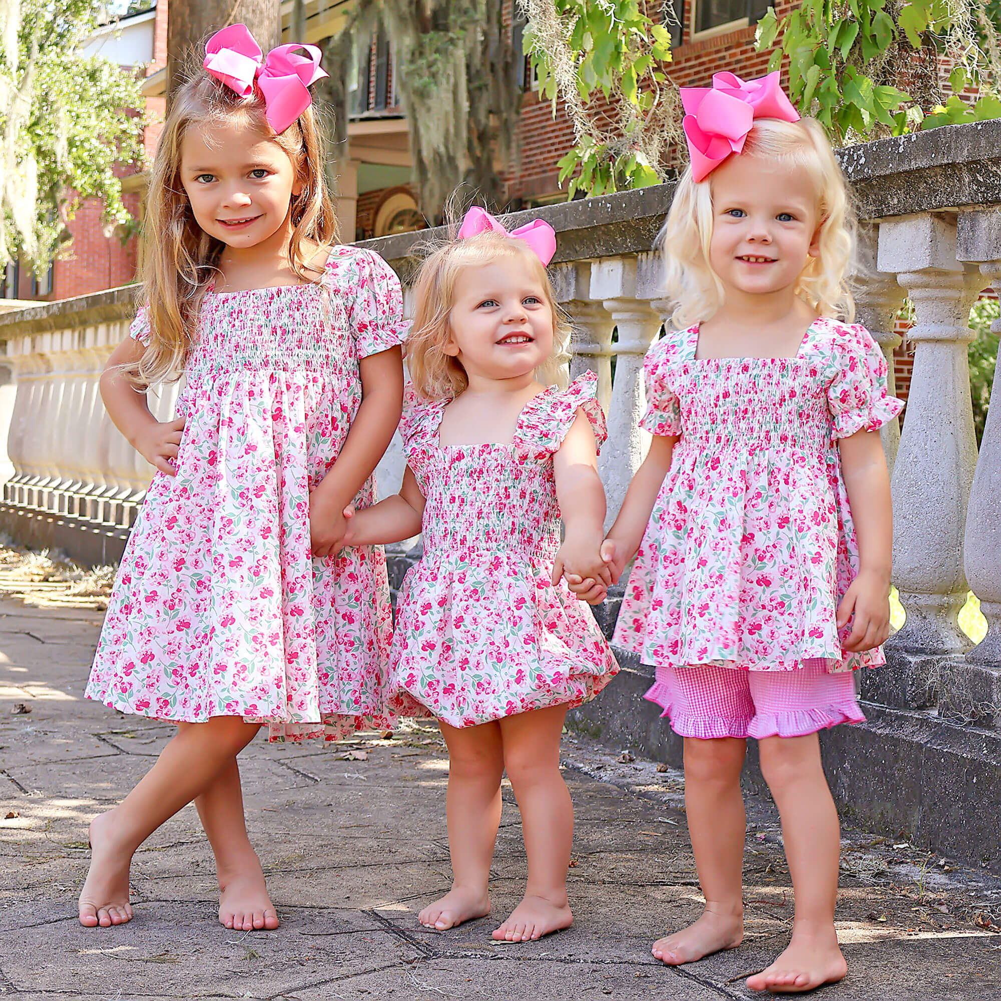 Rose Garden Floral Smocked Hannah Short Set - Image 4