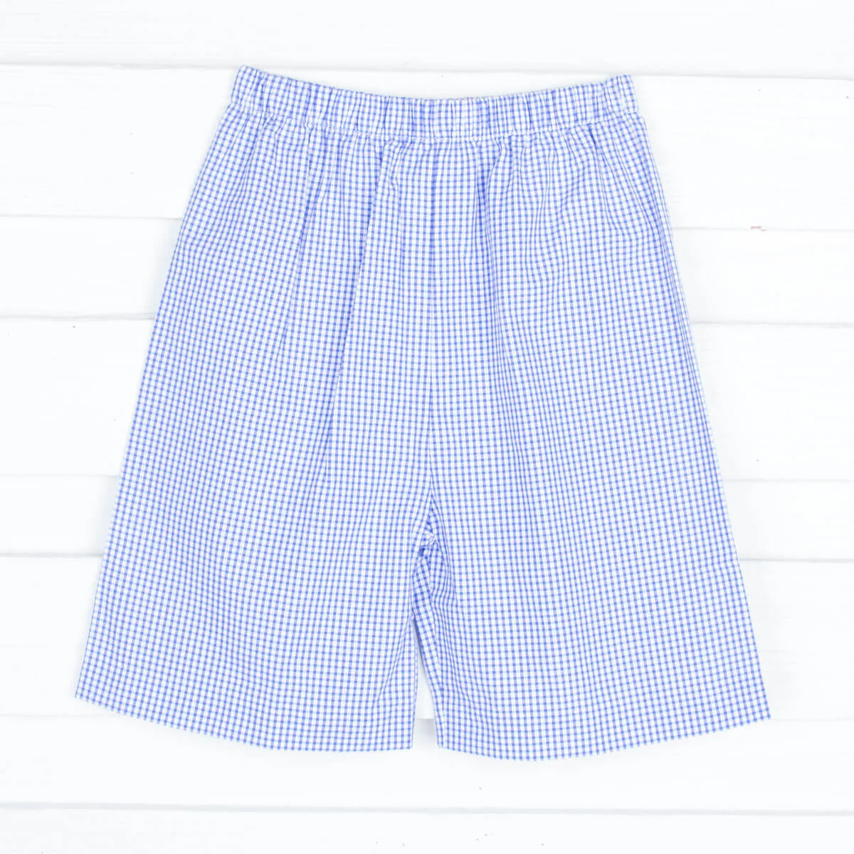 Royal Blue and White Gingham Shorts