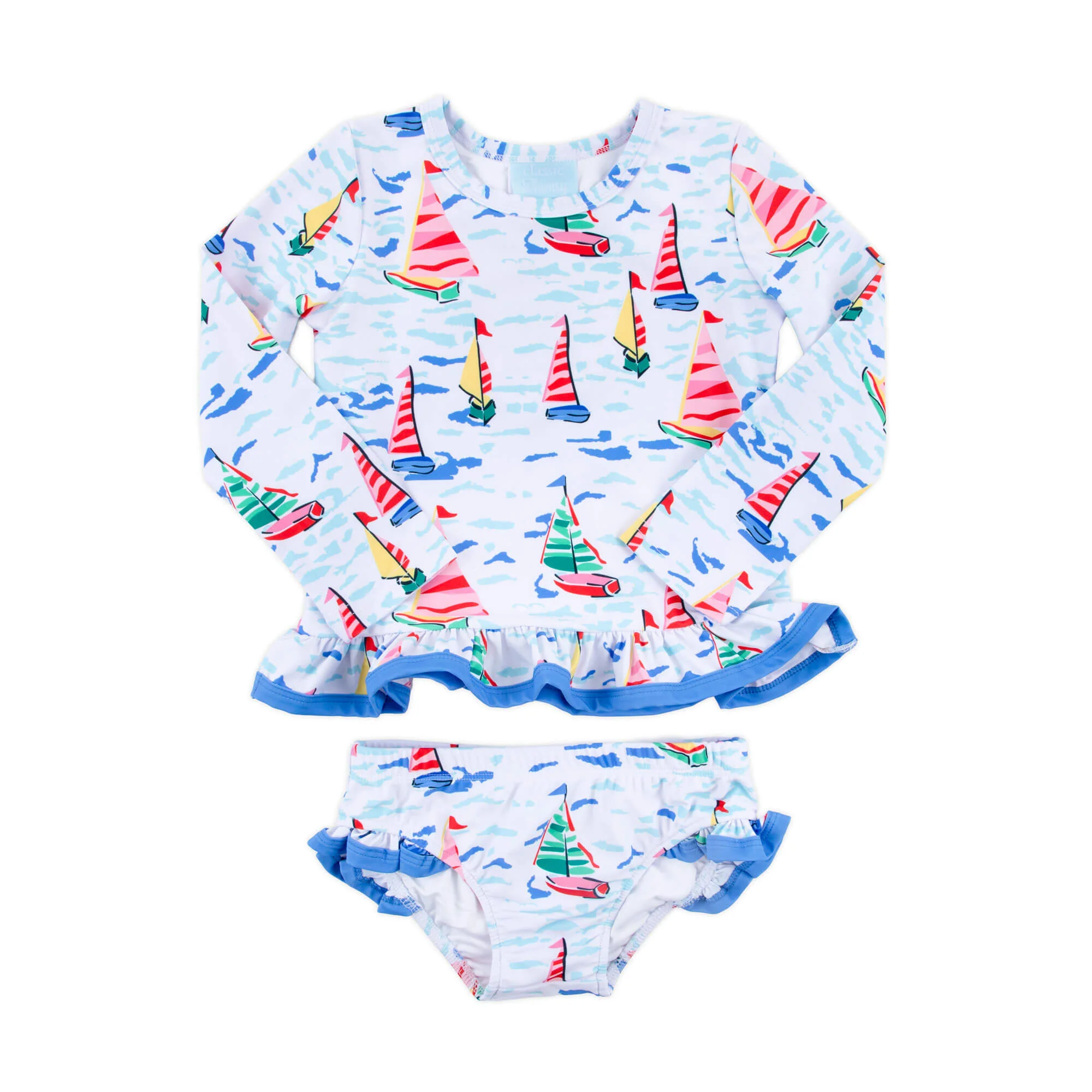 Watercolor Sailboat Rash Guard Set - Image 7