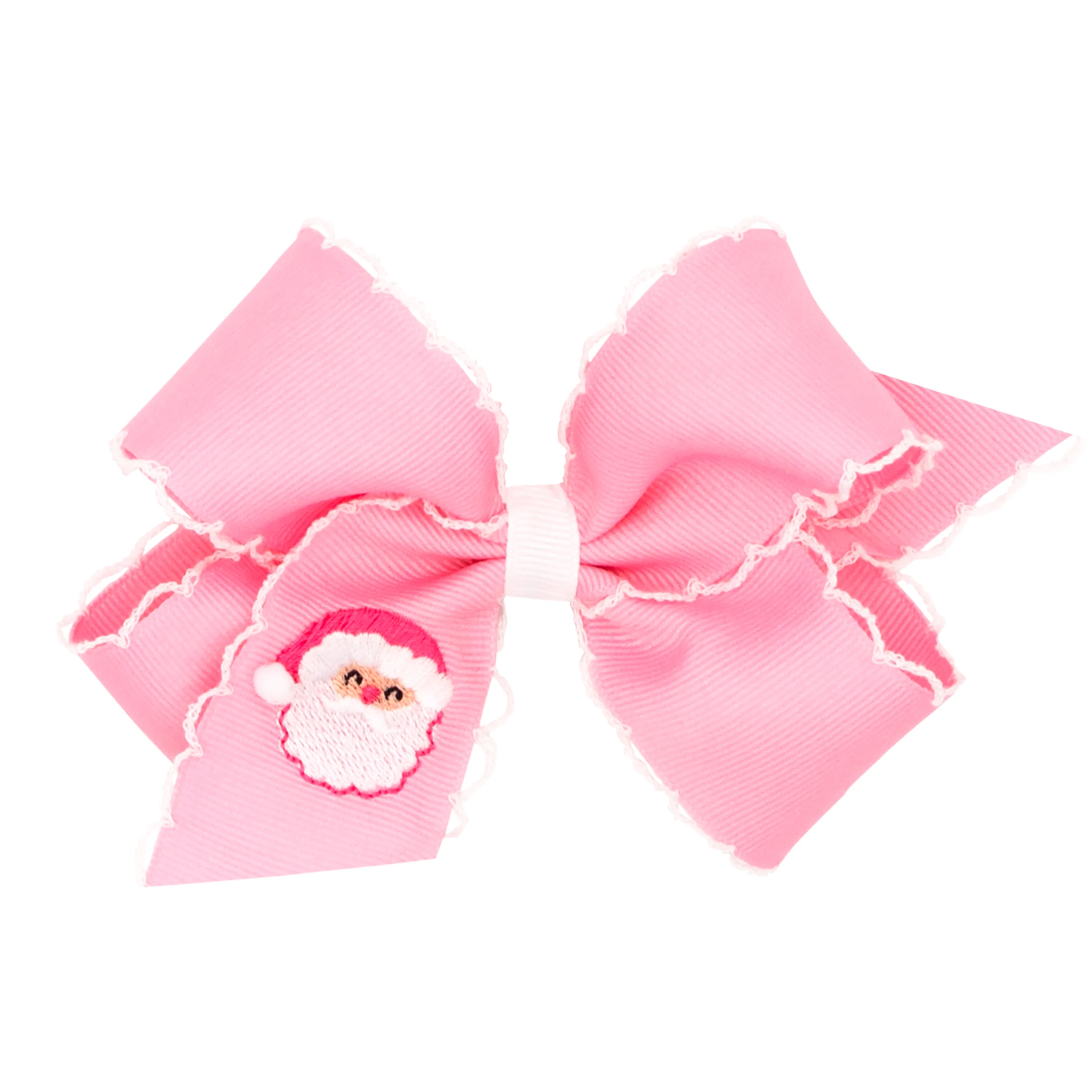 Santa Embroidered Moonstitch Bow - Image 2