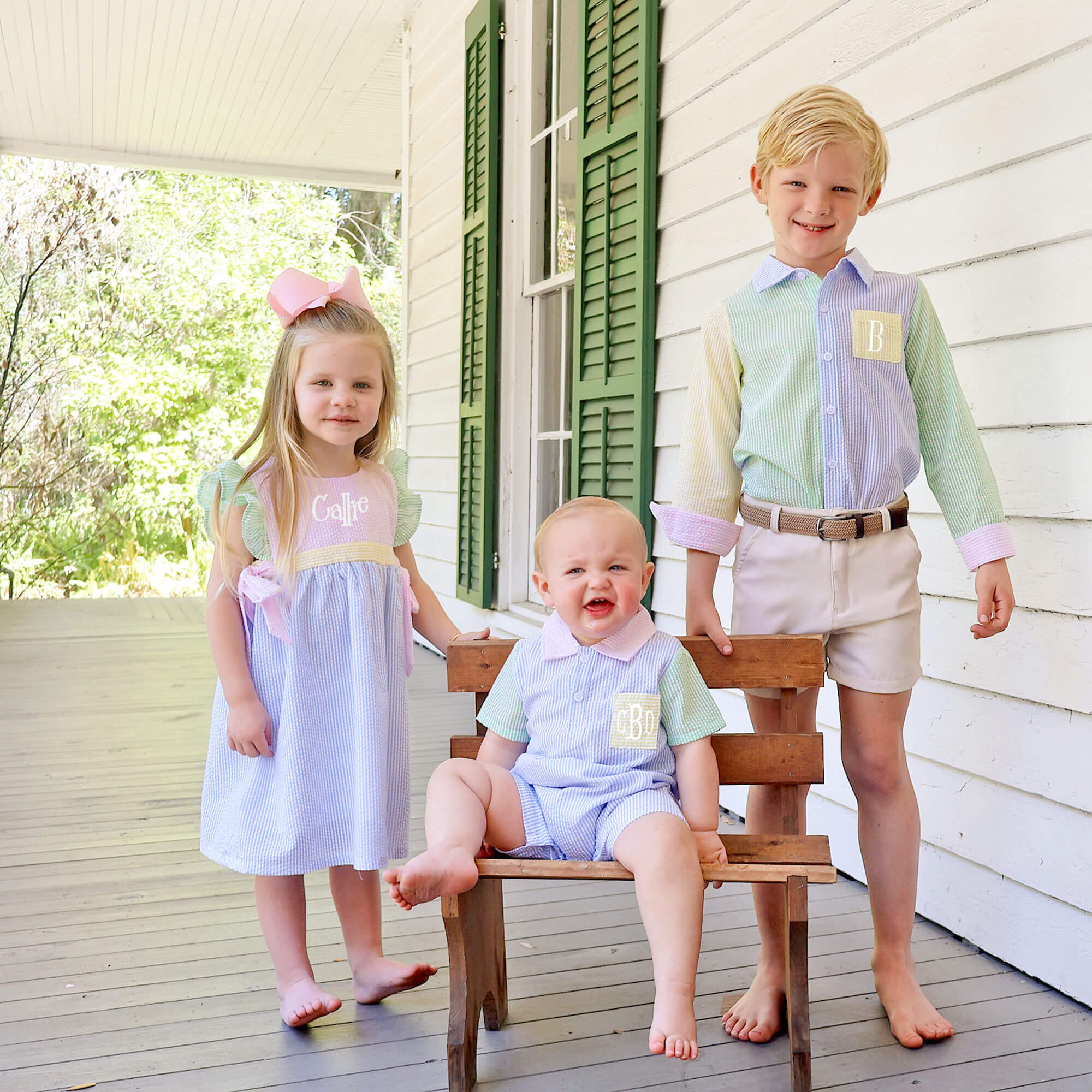 Multi Stripe Seersucker Avery Dress - Image 8