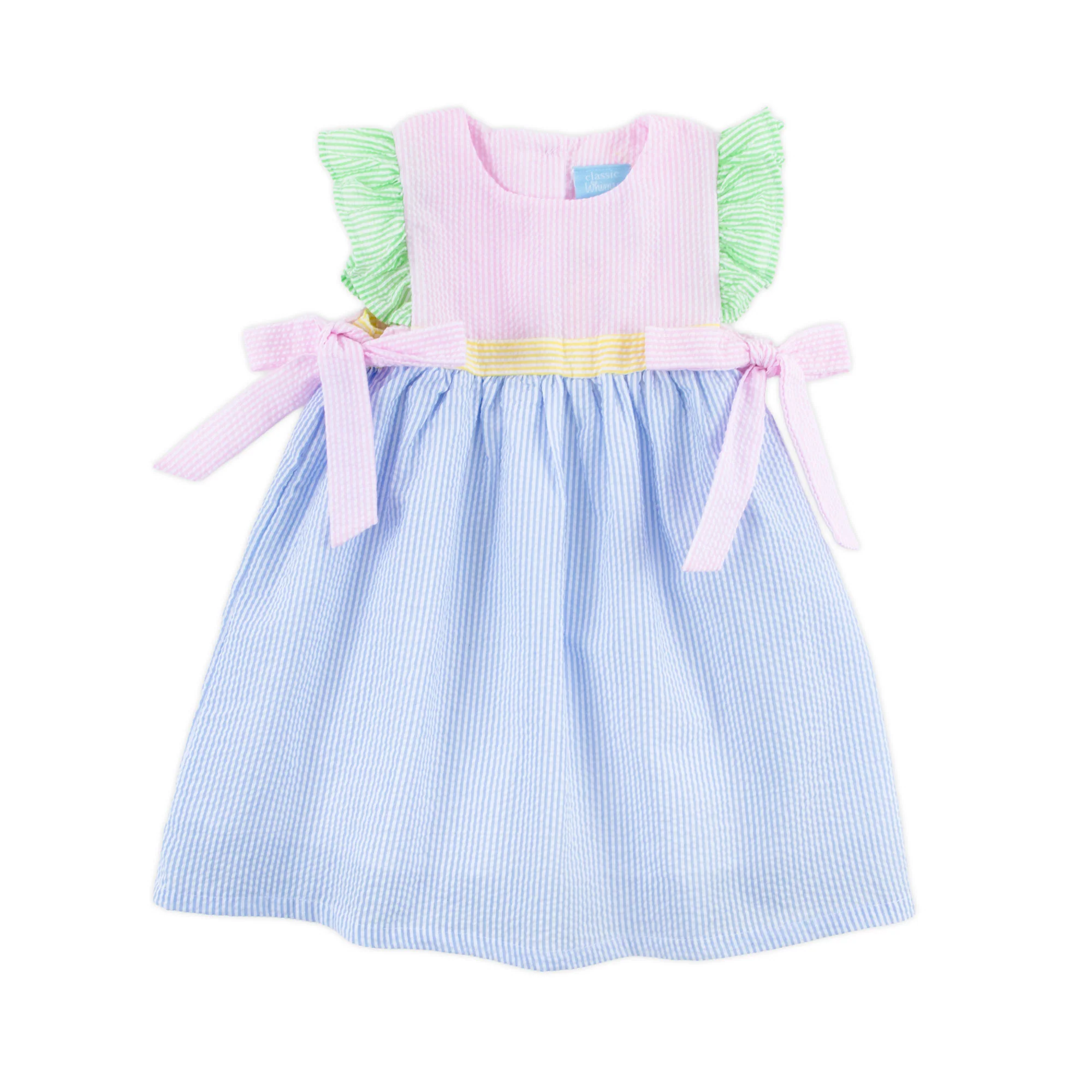 Multi Stripe Seersucker Avery Dress - Image 9