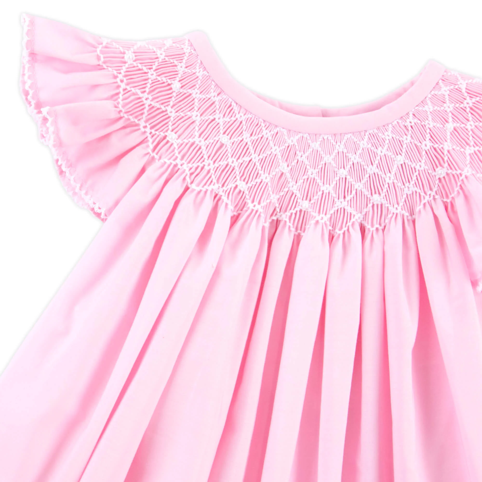 Shine Like A Pearl Pink Smocked Dress - Image 4