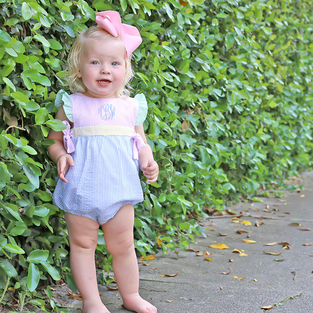 Multi Stripe Seersucker Avery Bubble - Image 3