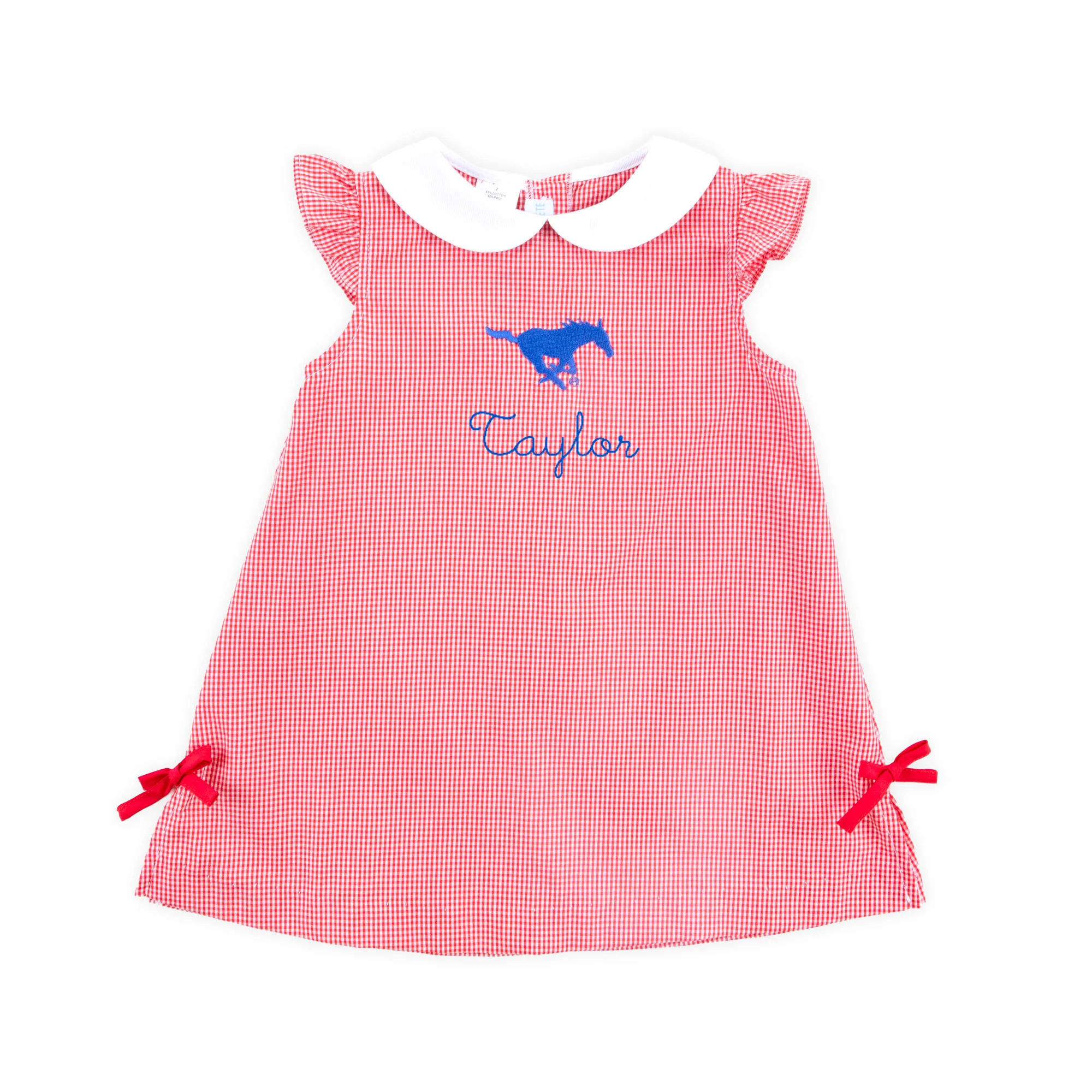 SMU Embroidered Royal Blue Dress