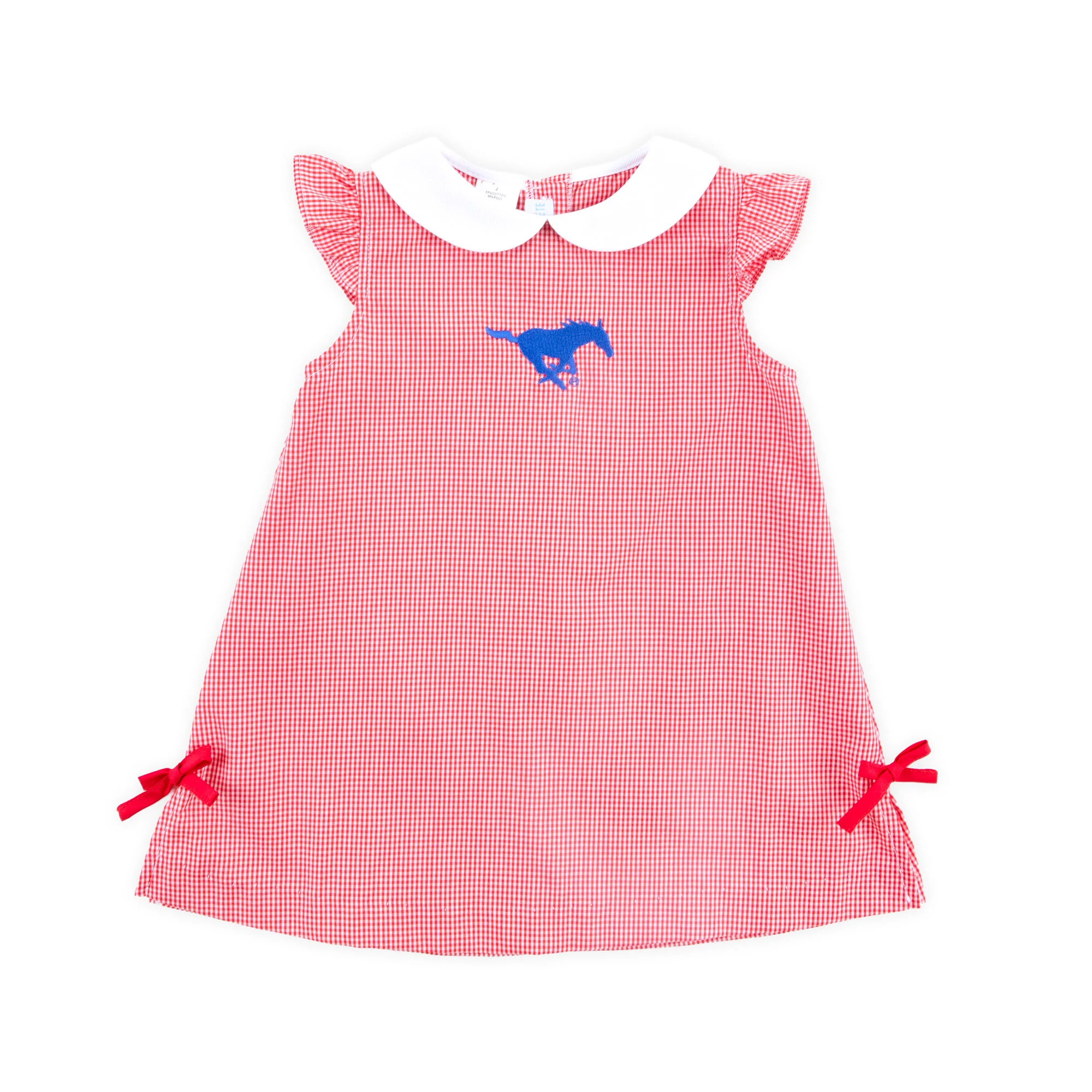 SMU Embroidered Royal Blue Dress - Image 2