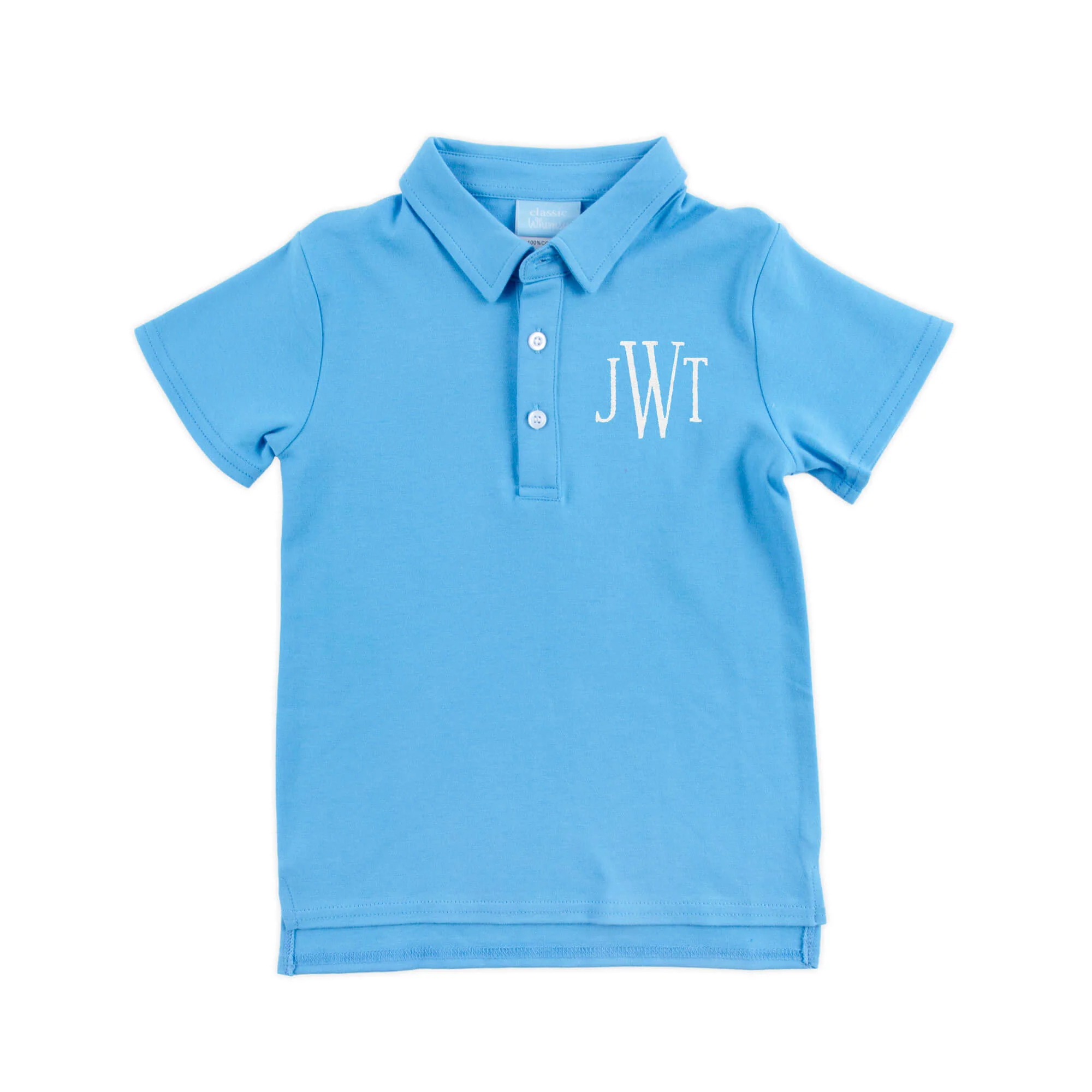 Solid Blue Knit Polo