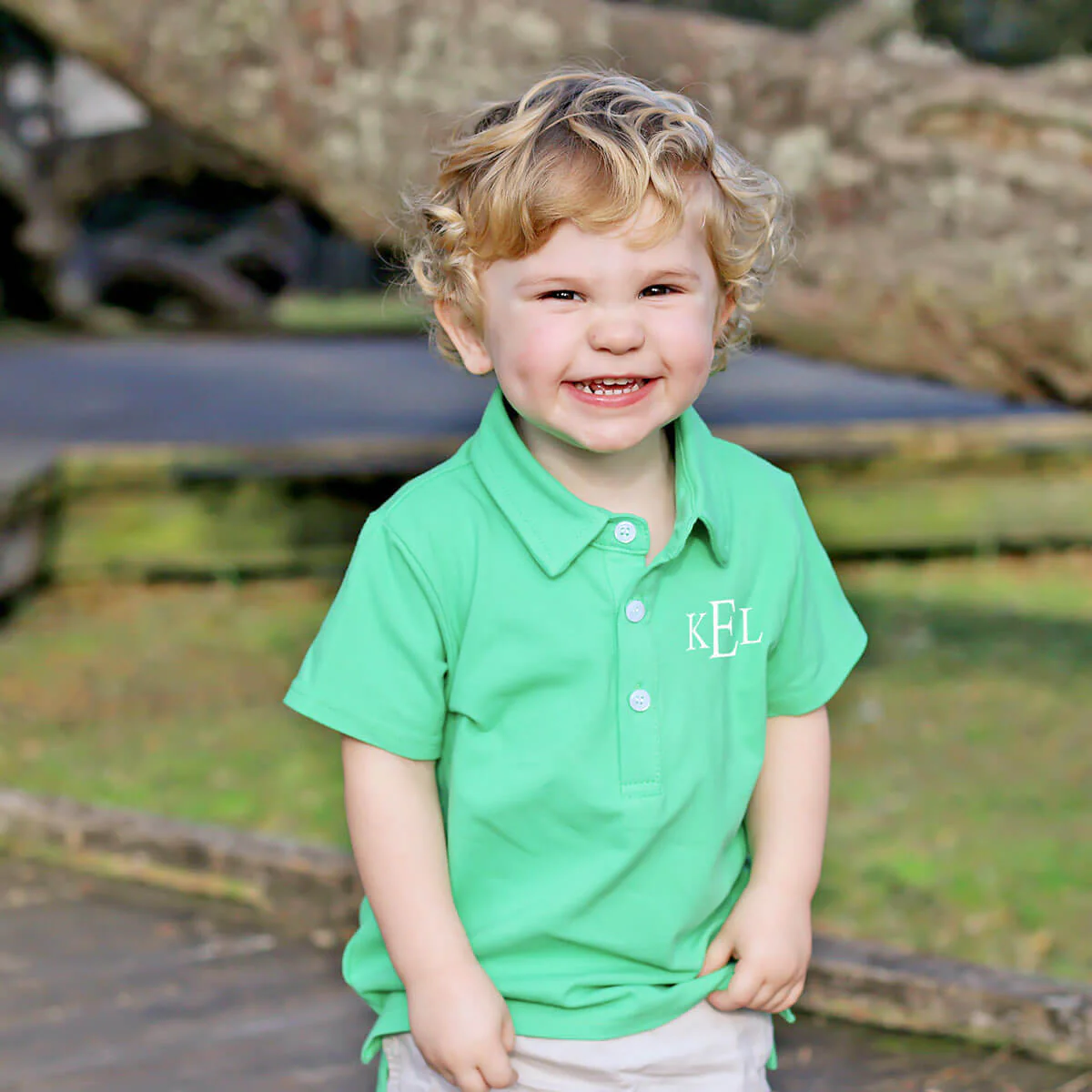 Solid Pique Polo Shirt Green
