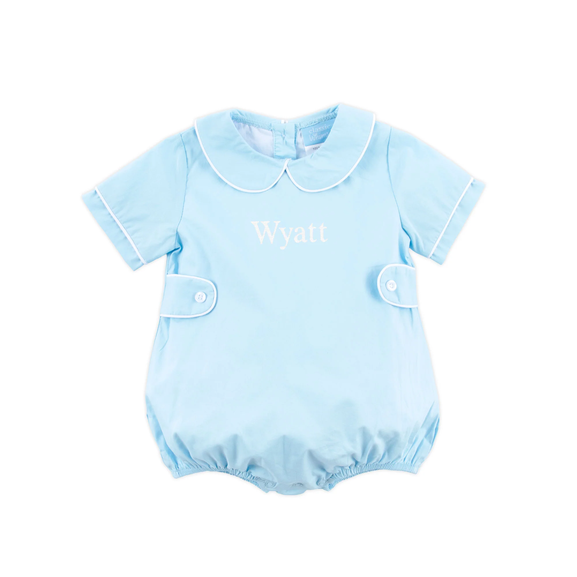 Light Blue Collared Bubble with Tabs