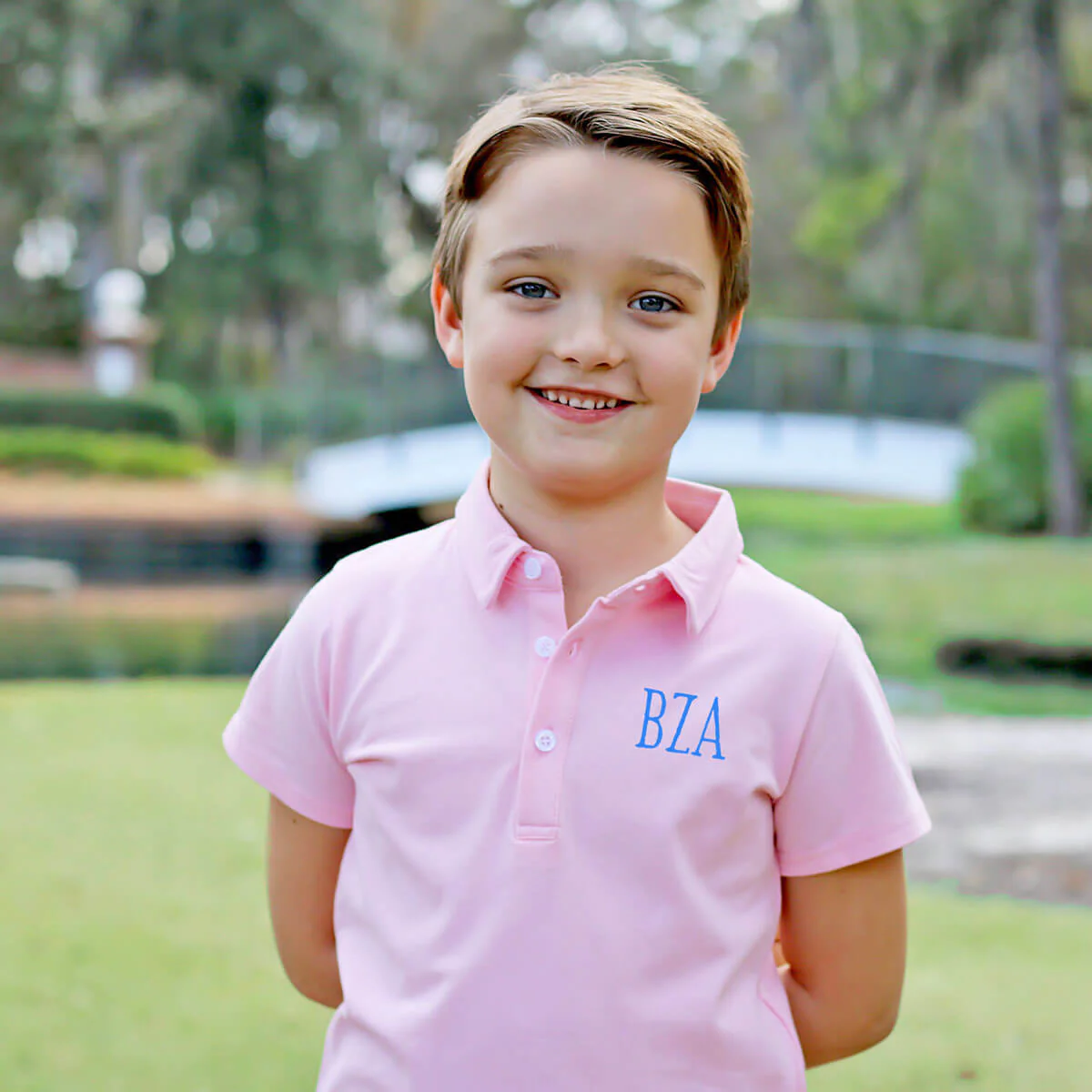 Solid Pique Polo Shirt Pink
