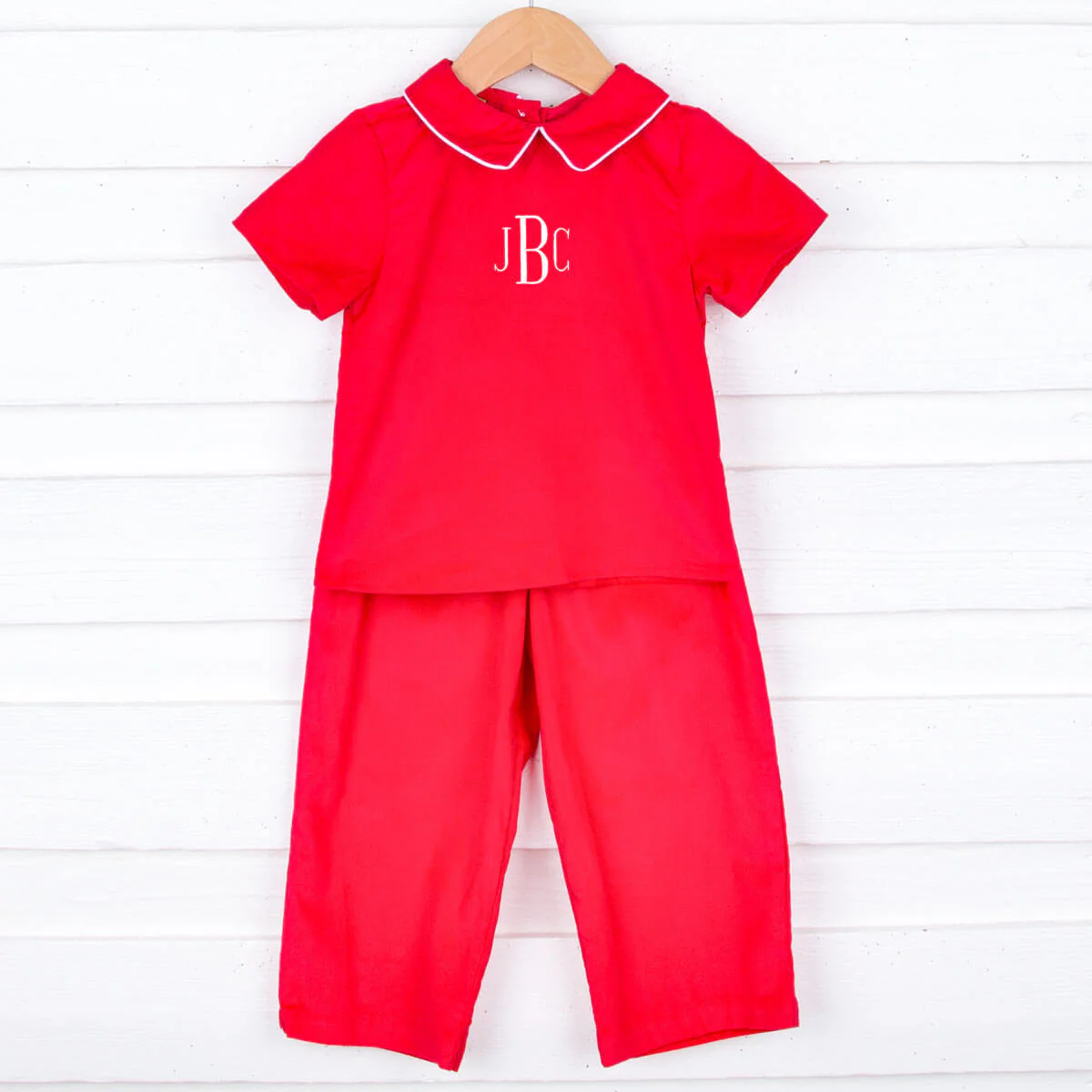 Solid Red Corduroy Pant Set - Image 2