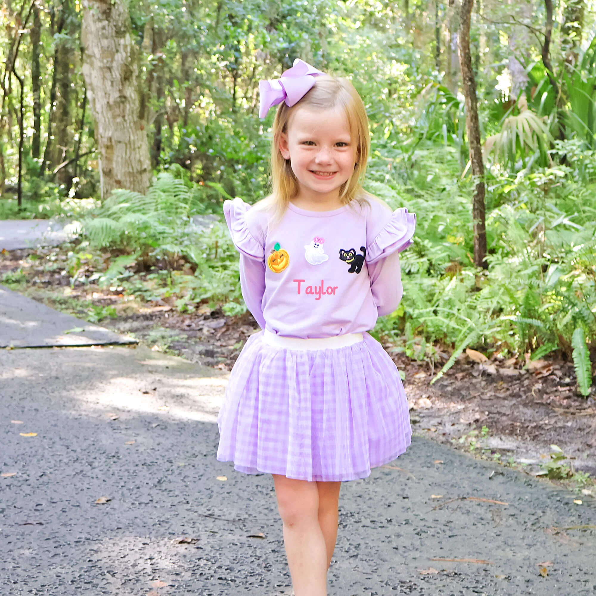 Spooky Purple Ruffle Top - Image 4