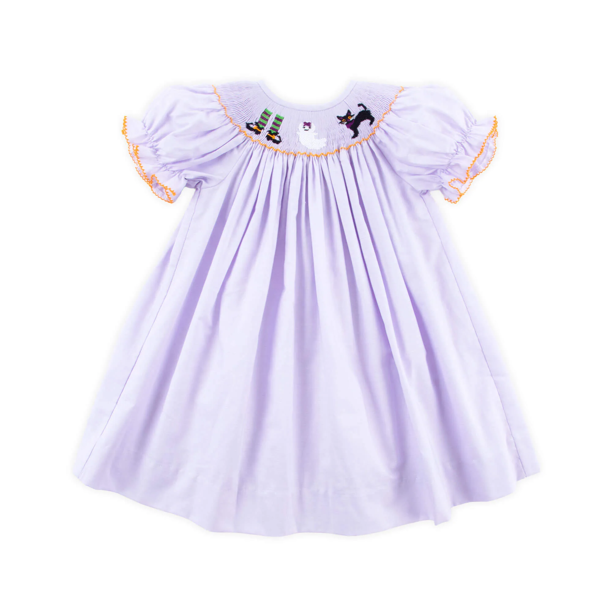 Wicked Smocked Lavender Gingham Bishop Dress - Image 2