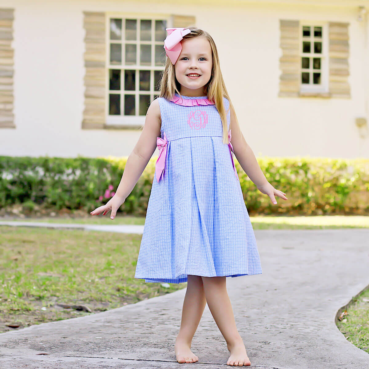 Camden Plaid Blue Eloise Dress