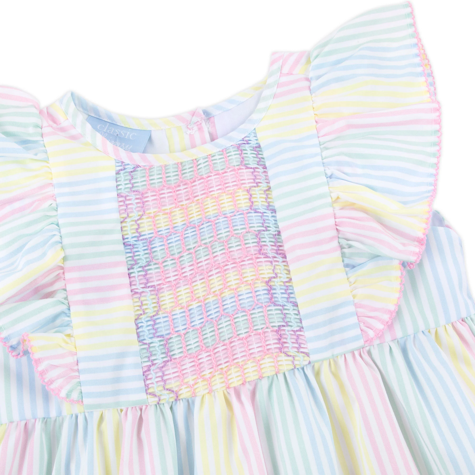 Spring Love Stripe Smocked Rachel Dress - Image 4