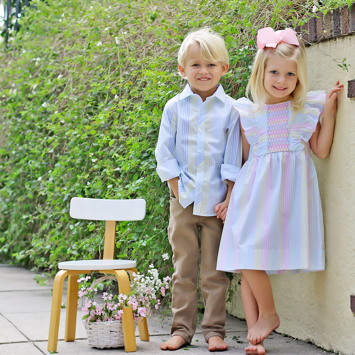 Spring Love Stripe Smocked Rachel Dress - Image 5