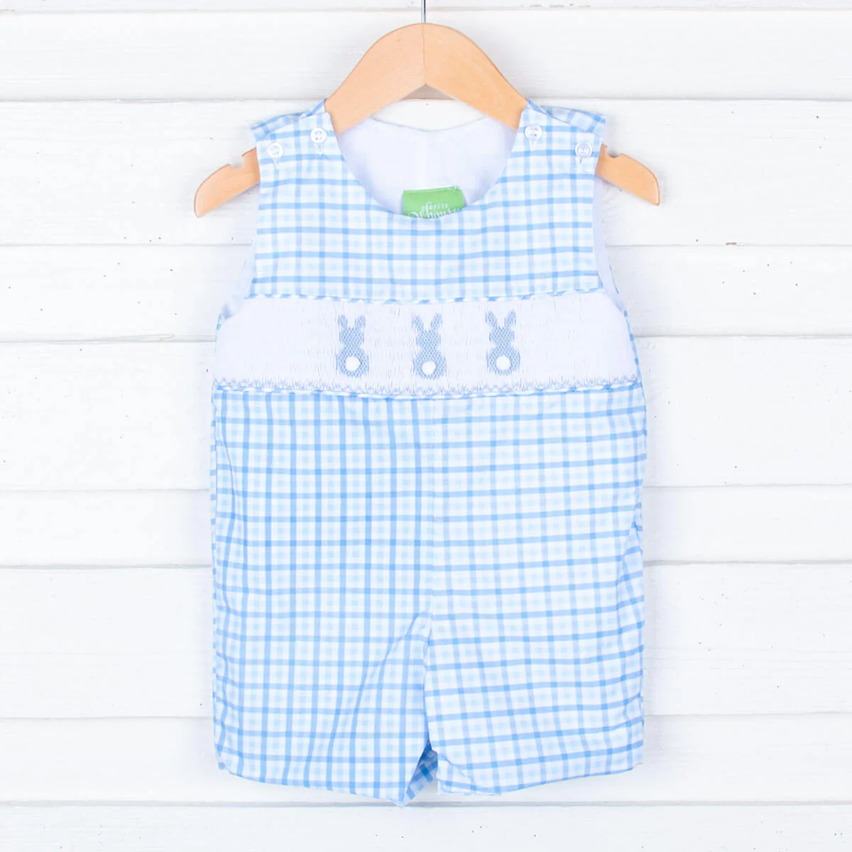 Spring Blue Bunny Bum Smocked Jon Jon