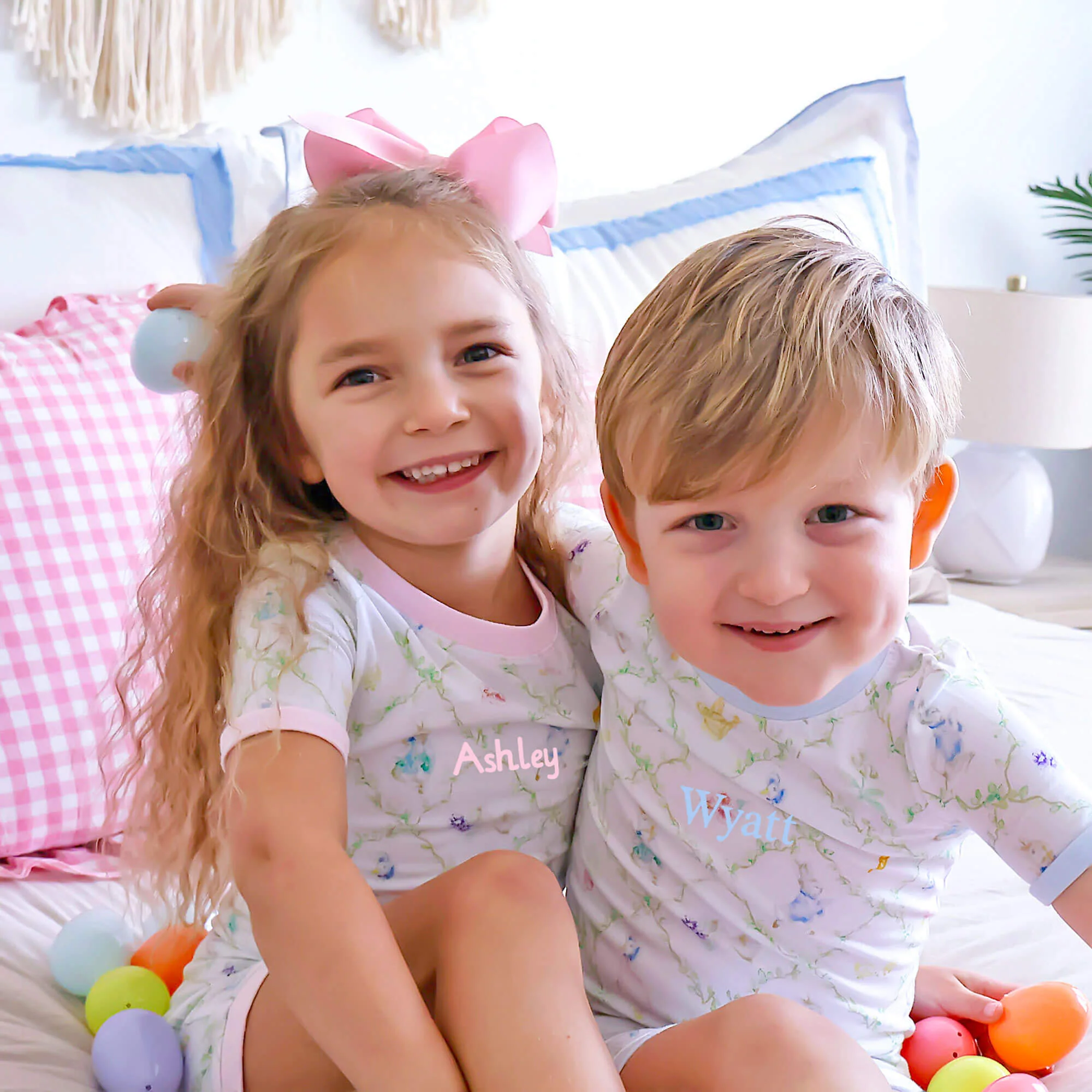 Storybook Rabbit Pink Short Pajamas - Image 3