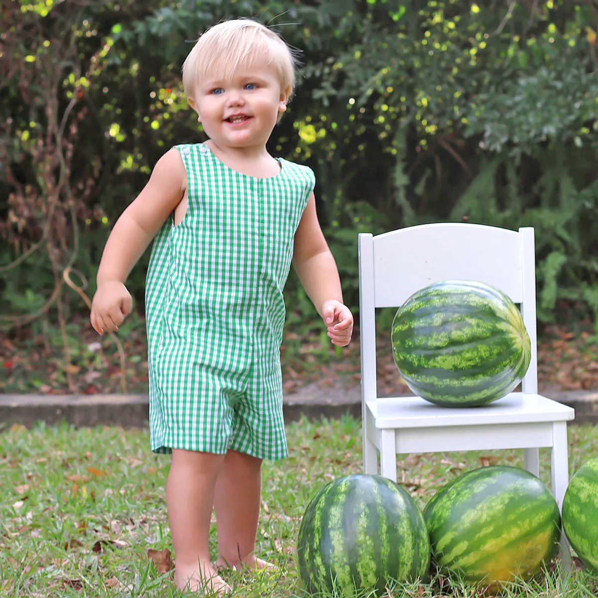 Summer Green Check Jon Jon