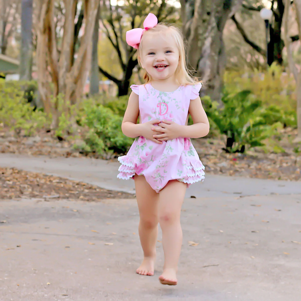 Sweet Rose Floral Ruffle Bubble