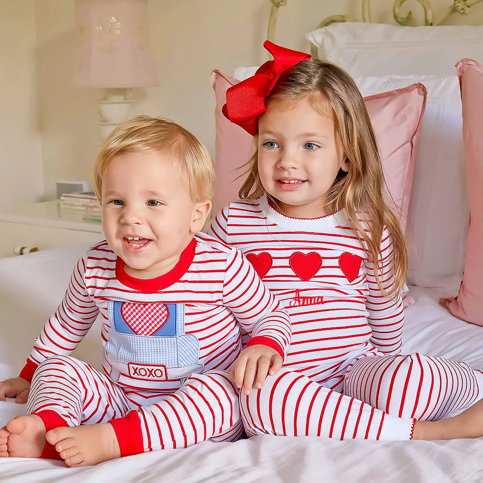 Sweet Valentine Red Stripe Pajamas - Image 5