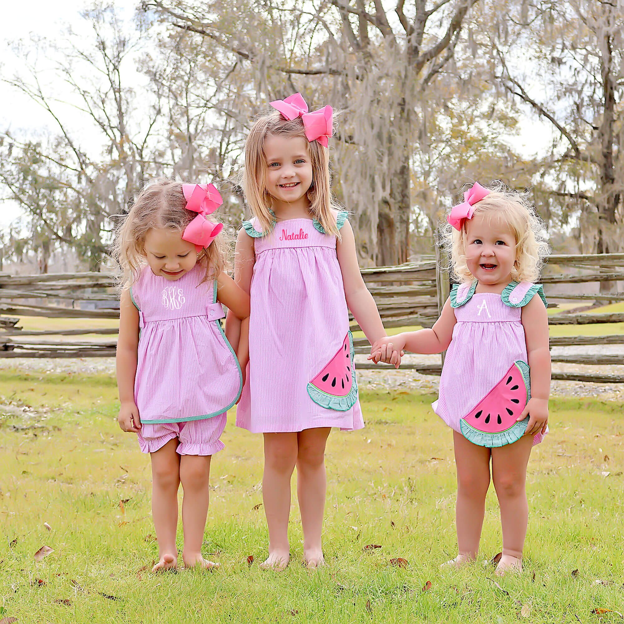 Sweet Watermelon Applique Pink Gingham Lulu Bubble - Image 4