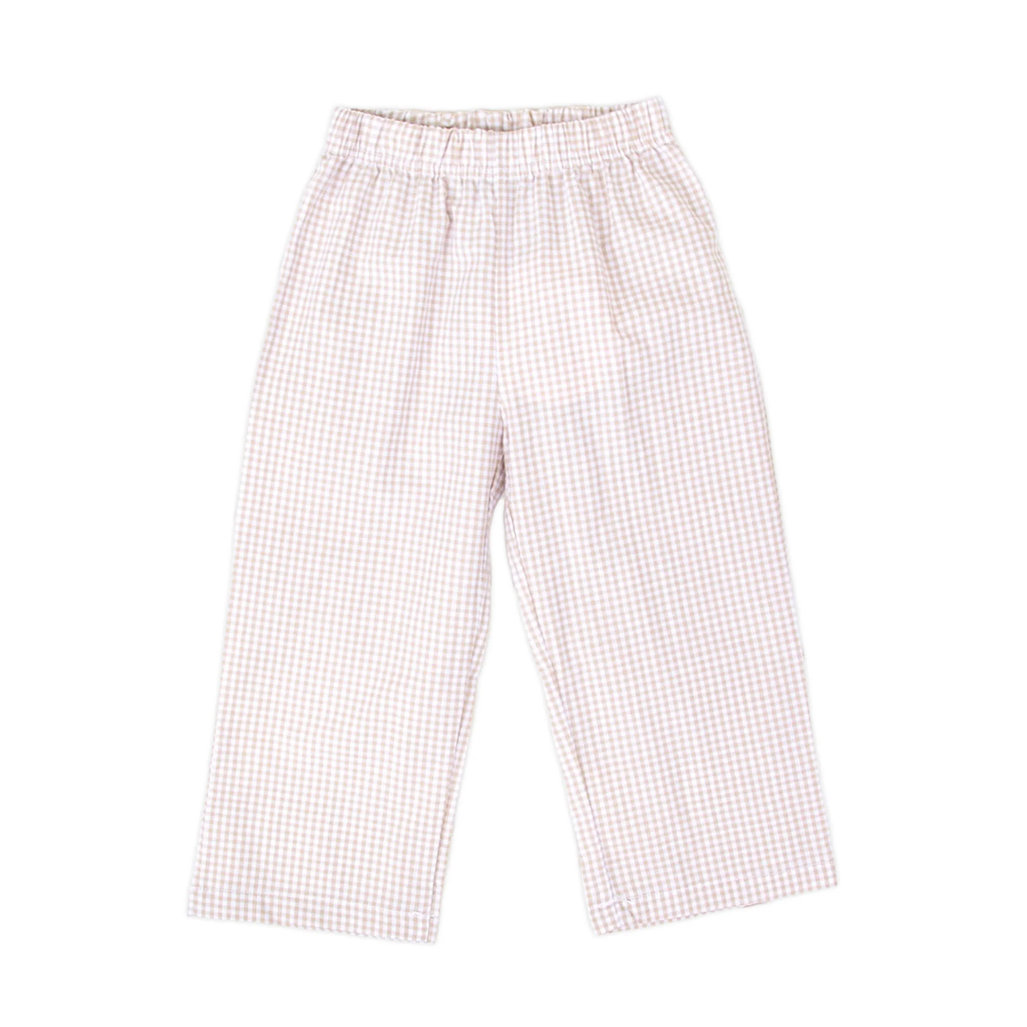 Tan Gingham Pants