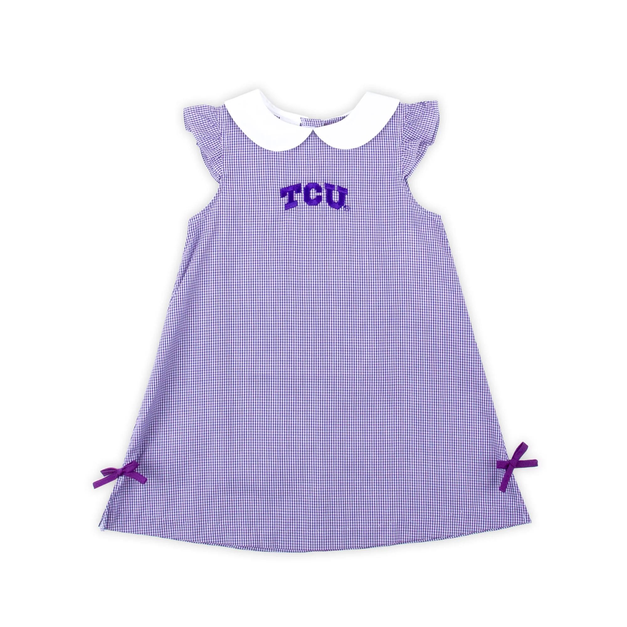 TCU Embroidered Purple Dress - Image 2