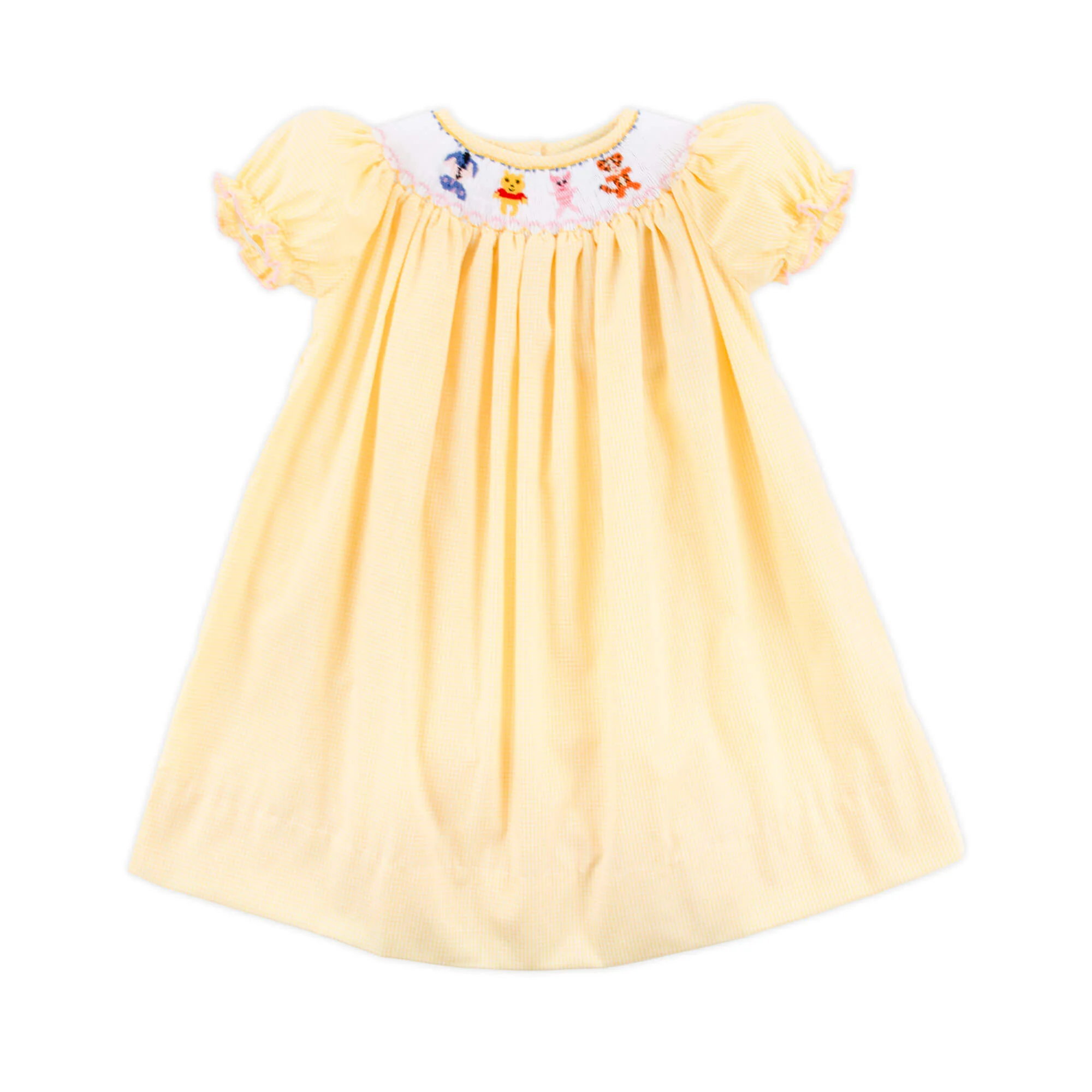 Pooh Bear Friends Smocked Bishop Dress