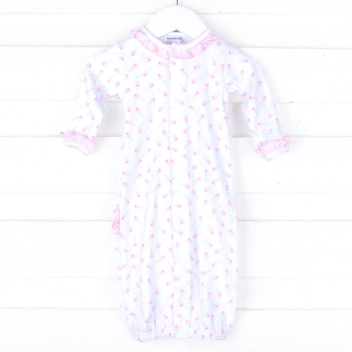 Tessa's Classic Floral Pink Ruffle Converter Gown