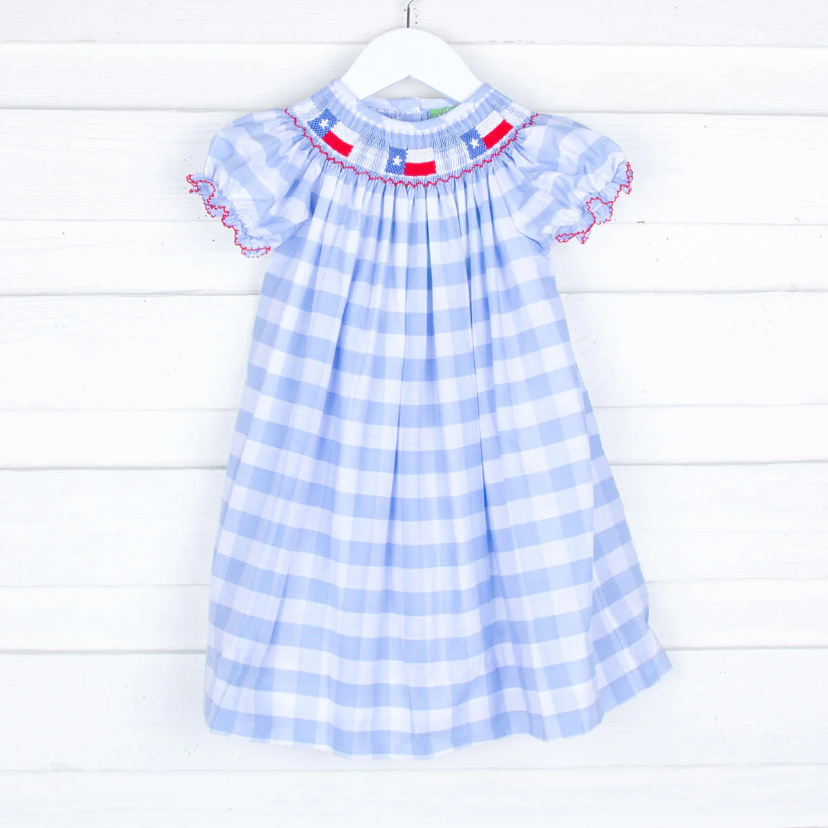 Texas Flag Blue Bishop Dress