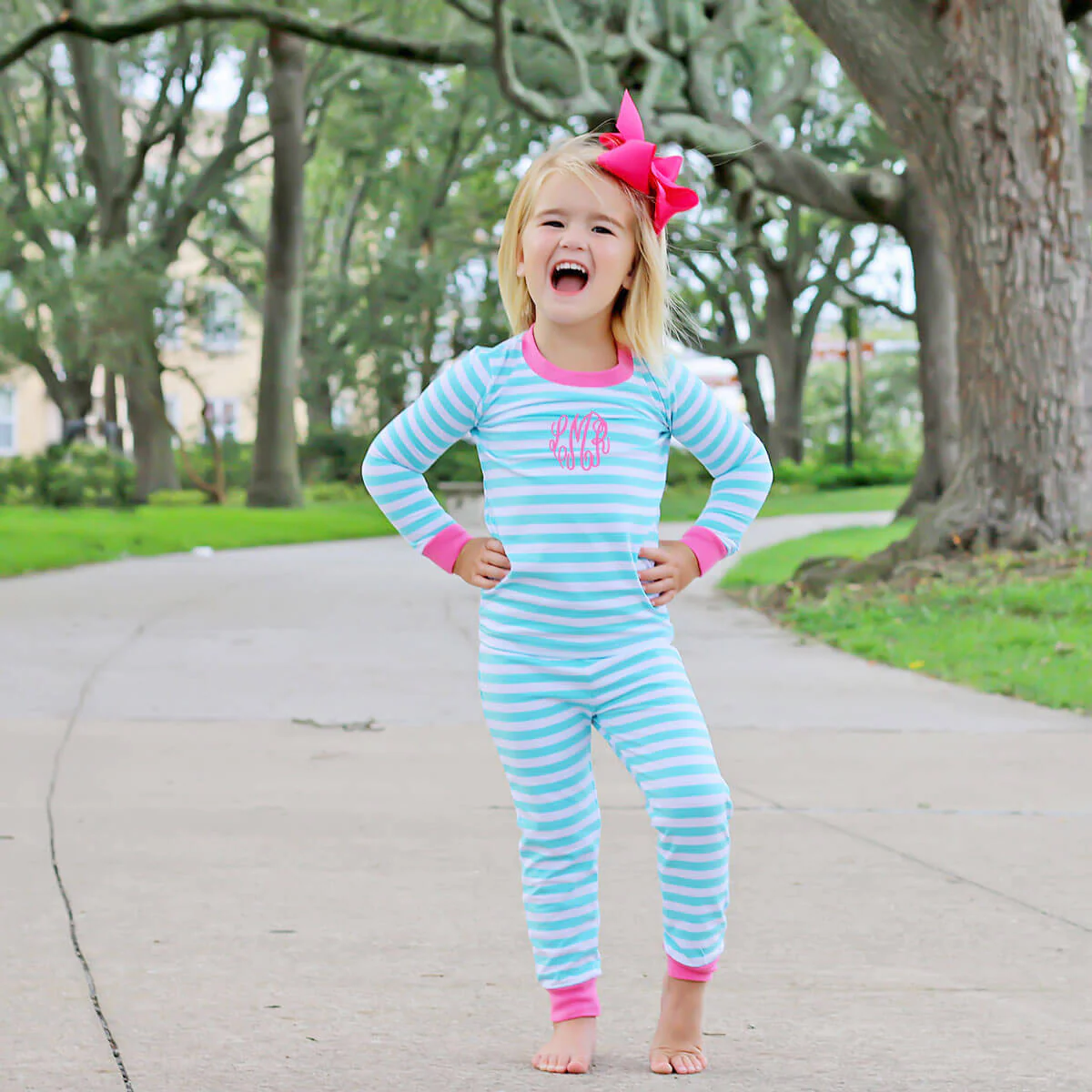 Turquoise Stripe Pajamas