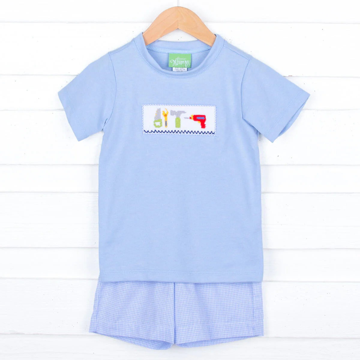 Tool Time Smocked Short Set