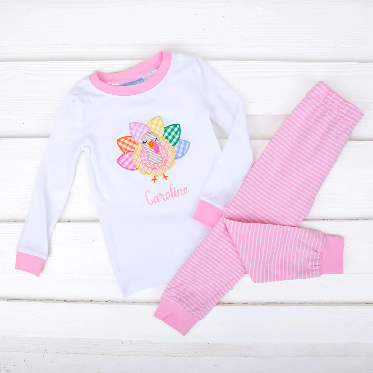 Turkey Pink Stripe Pajamas - Image 2
