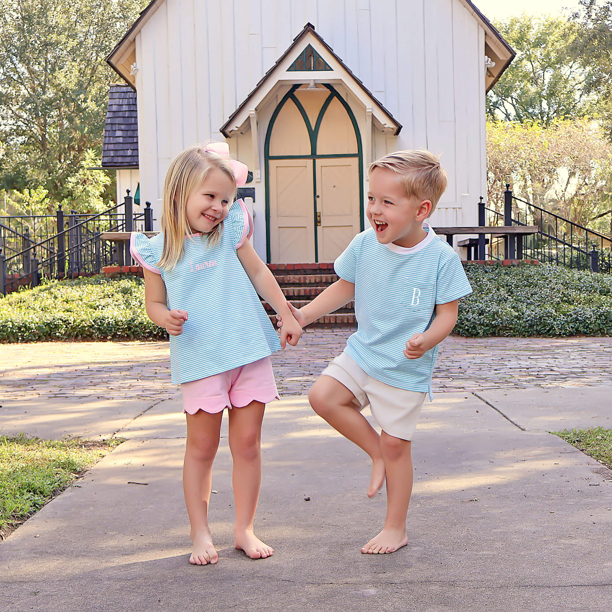 Turquoise Thin Stripe Short Sleeve Pocket Shirt - Image 5