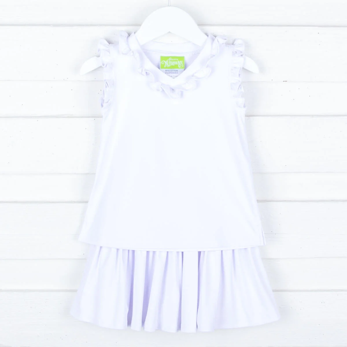 White Ruffle Tennis Skirt Set - Image 9