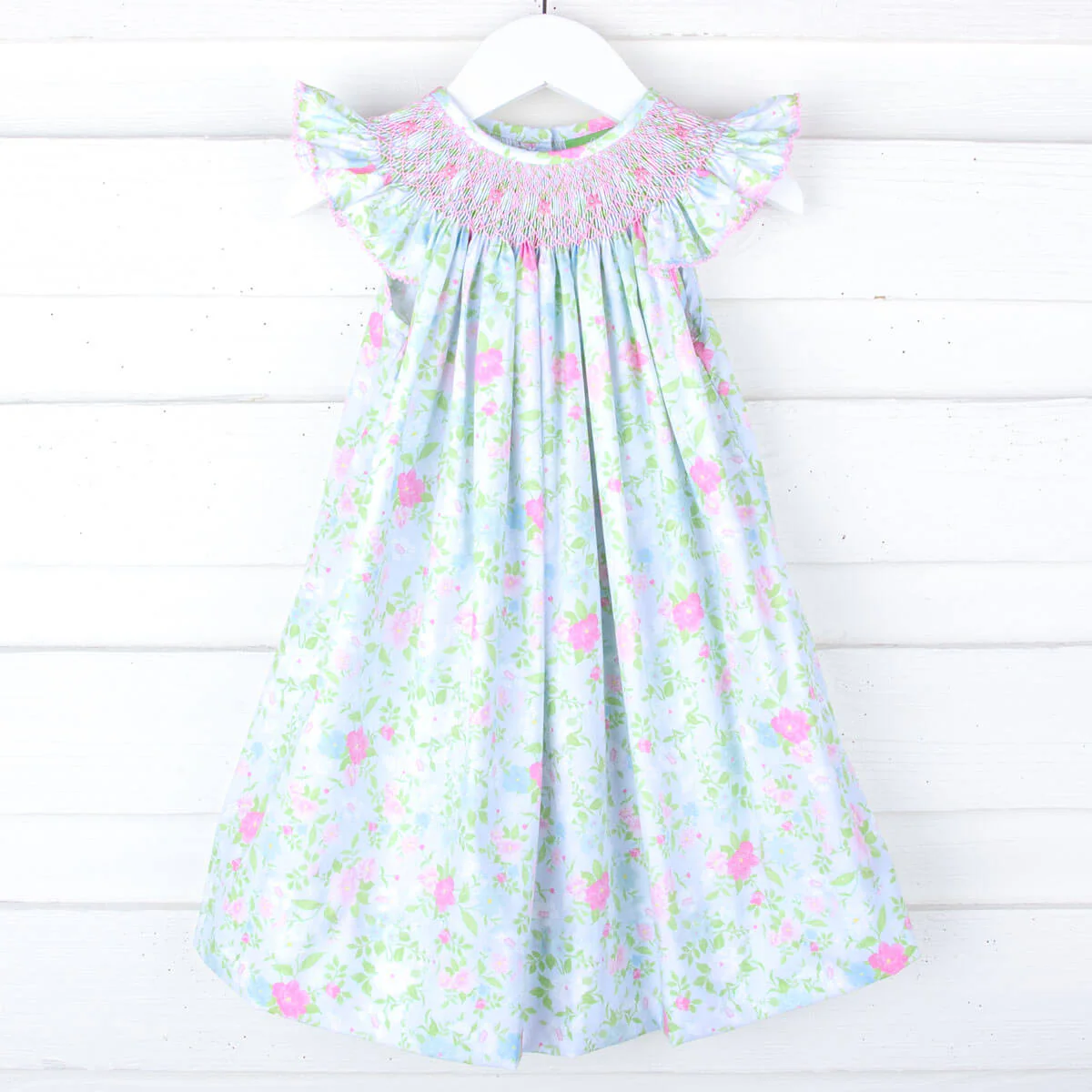 Versailles Garden Smocked Angel Sleeve Dress