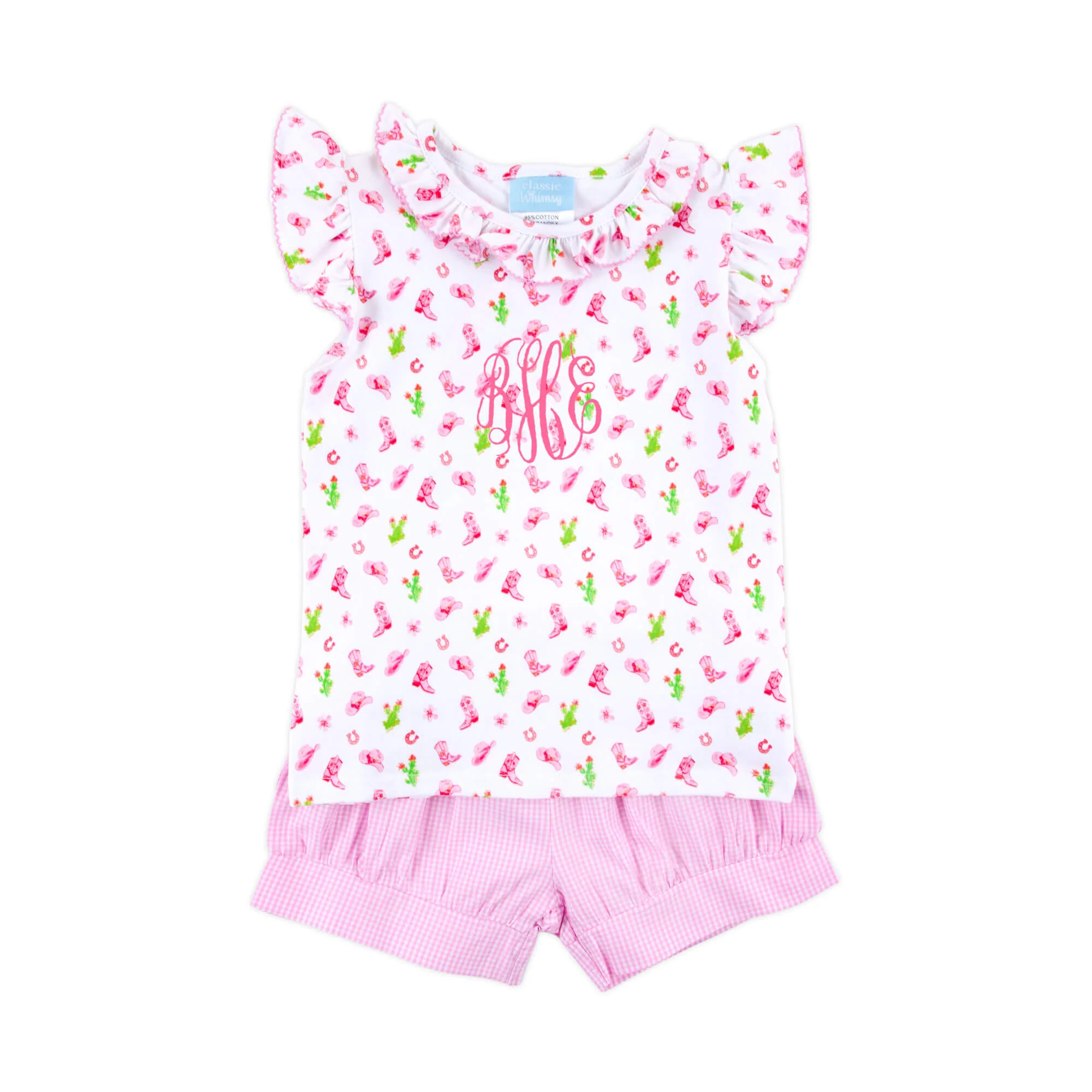 Western Cowboy Pink Adalyn Short Set - Image 4