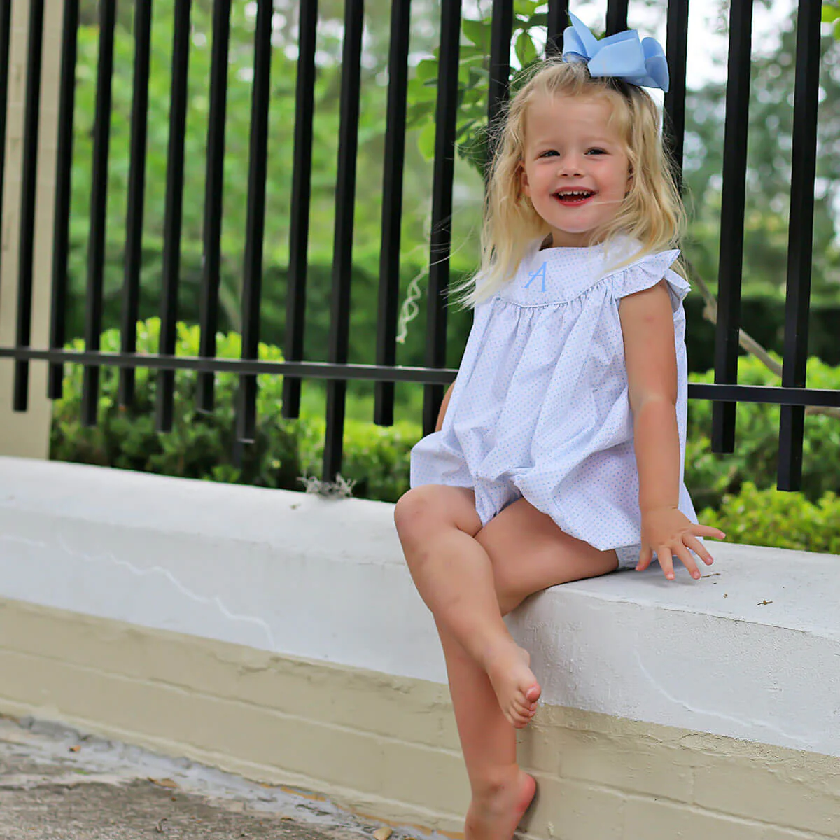 Light Blue Polka Dot Lucy Bubble