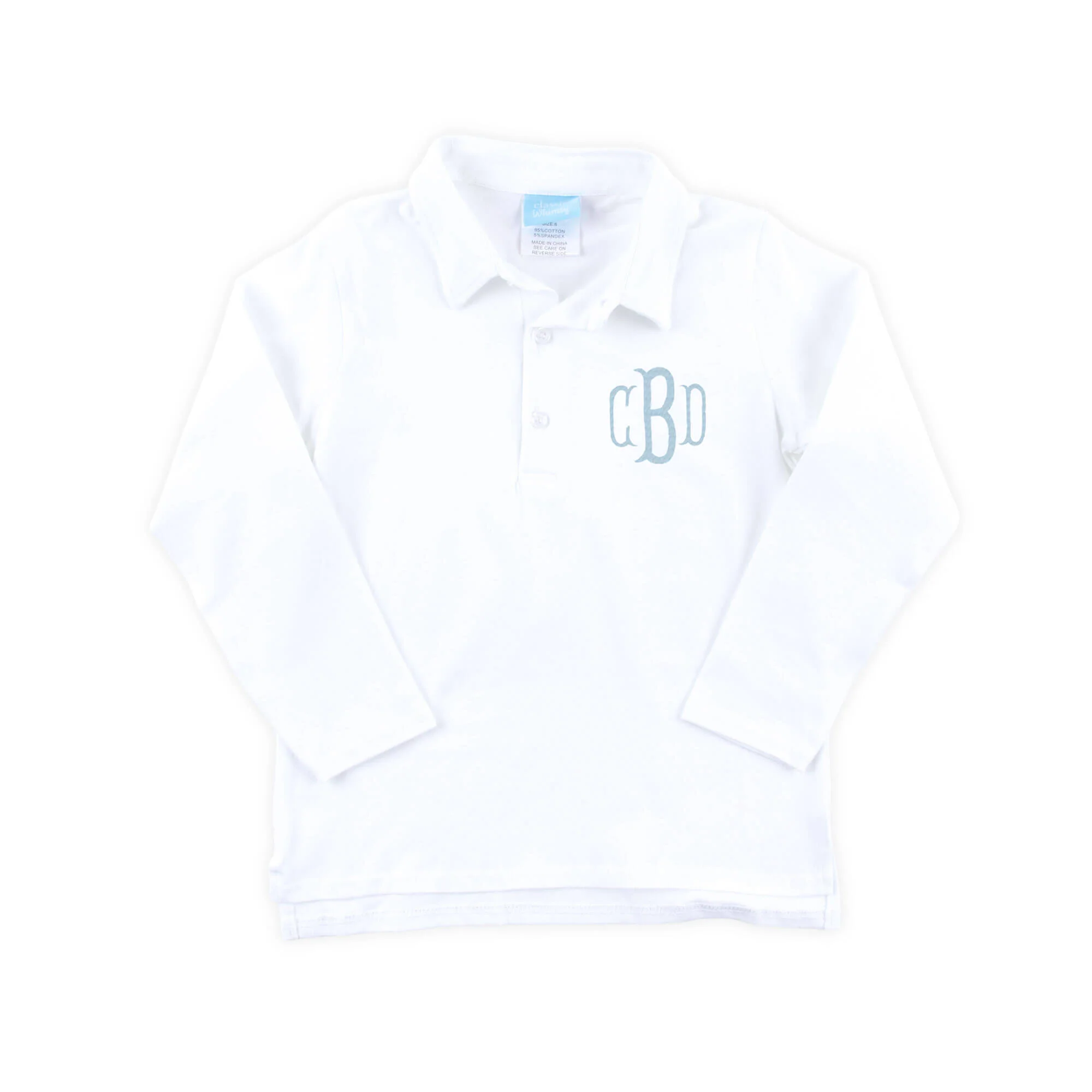 White Long Sleeve Polo Shirt