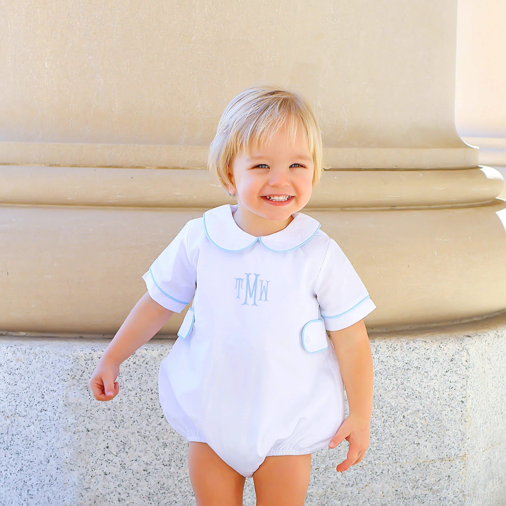 White Collared Bubble with Tabs