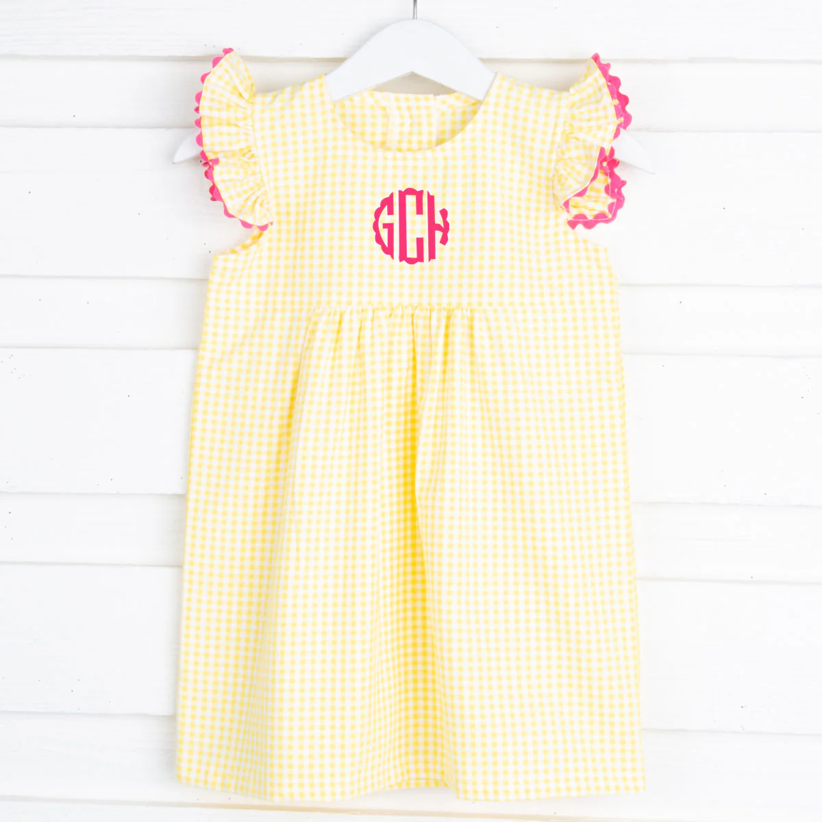 Yellow Gingham Anna Dress