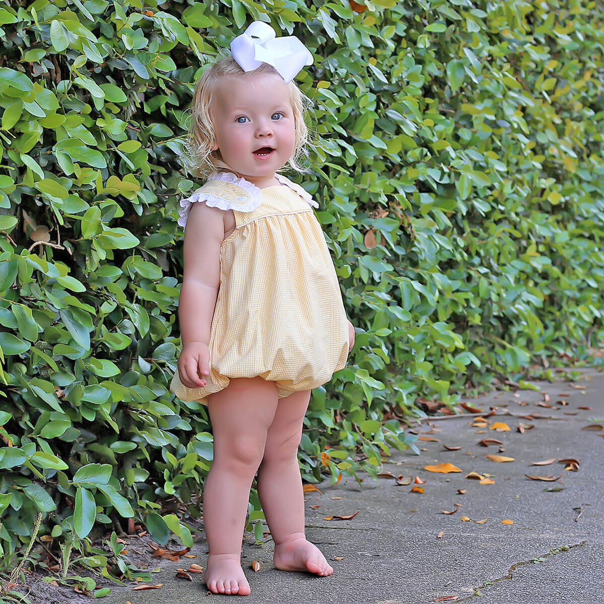Yellow Gingham Lulu Bubble