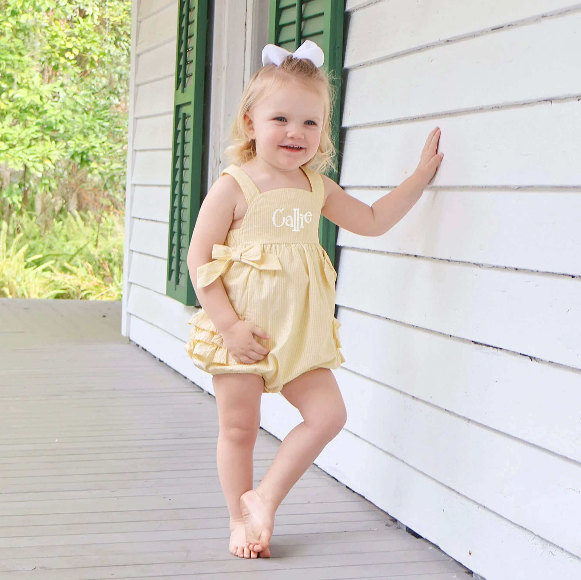 Yellow Gingham Skyler Bubble