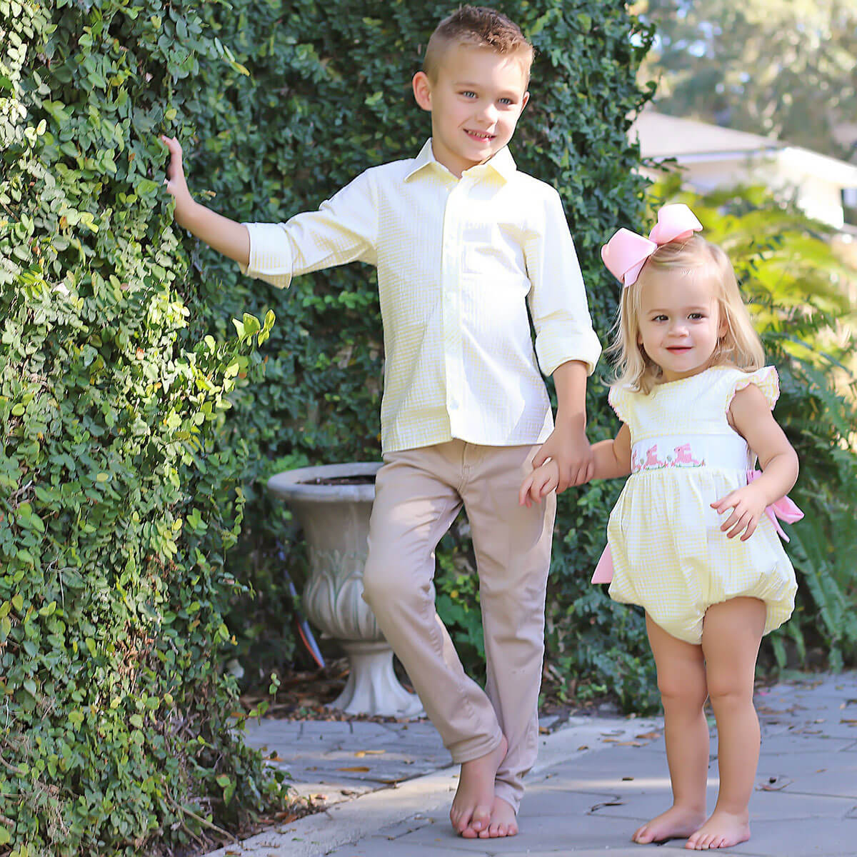 Yellow Windowpane Button Down Shirt - Image 4